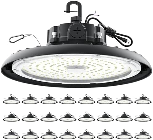 AIKVSXER 240W UFO High Bay Light 43200LM 6000K, 1-10V Dimmable Shop Lights by AIKVSXER