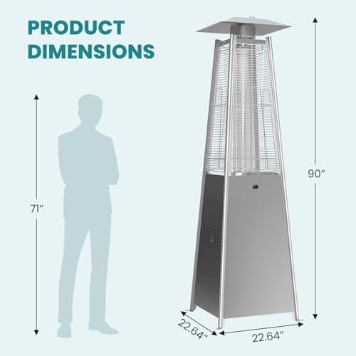 OLIXIS 42000 BTU Pyramid Patio Heater, Propane Outdoor Heater - Image 2
