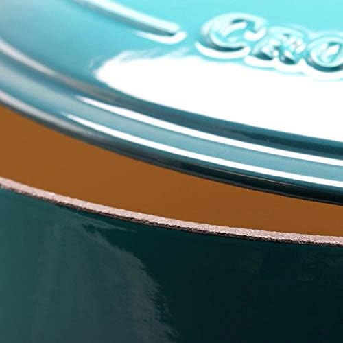 Crock-Pot Artisan 7-Quart Oval Enameled Cast Iron Dutch Oven – Teal Ombre, Durable Cookware for Slow Cooking, Roasting, Baking with Lid - Image 4
