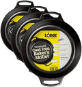 Lodge Cast Iron Baker’s Skillet,(Pack of 3) by Lodge