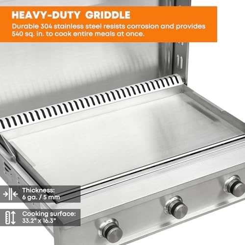 Stanbroil 36-Inch Built-In Natural Gas Griddle for Outdoor Kitchen - Image 3