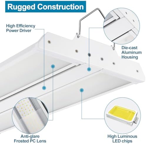 High Bay LED Shop Light 200W/150W/100W Adjustable 2 Pack - Image 5
