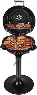 Electric BBQ Grill Techwood 15-Serving Indoor/Outdoor Electric Grill for Indoor & Outdoor Use, Double Layer Design, Portable Removable Stand Grill, 1600W (Stand Black BBQ Grills) by Techwood
