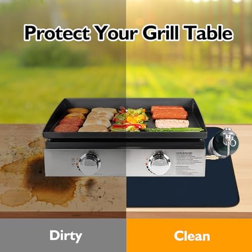 Heat Resistant Mats for Countertop fits Tabletop Grill, 31x24x0.04in, Blue - Image 3