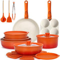 GiPP 21PCS Pots and Pans Set Nonstick Cookware Set with Detachable Handle by GiPP