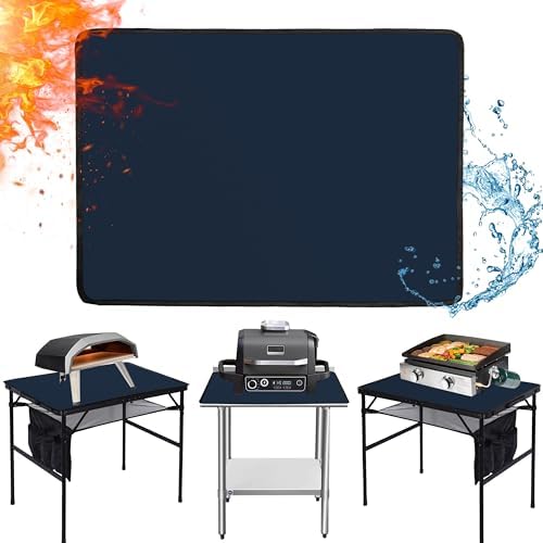 Heat Resistant Mats for Countertop fits Tabletop Grill, 36x24x0.04in, Blue by Amerbro
