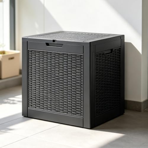 Outdoor Storage Waterproof Deck Box for Patio (31 Gallon, Black) by Unknown