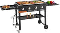 VEVOR Gas Griddle, 4-Burner Flat Top Grill, 36 inch Grill Plate Foldable Propane Griddle with Wheels, 60000 BTU Outdoor Flat Top Grills for Pan-Frying, Grilling, Stir-Frying, & BBQ, Pulse Ignition by VEVOR