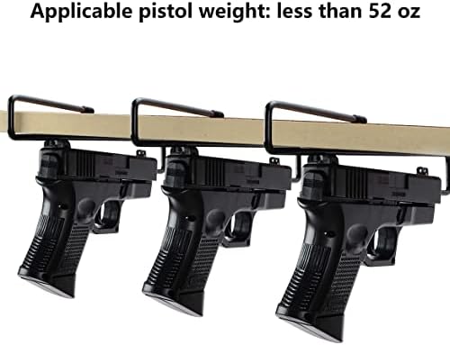 Adoreal 10 PCS Gun Rack, Pistol Rack for Gun Safe Shelf or Stack On Gun Cabinet, Gun Safe Accessory, Handgun Hanger Pistol Organizer for Display, Gifts for Hunters - Image 4