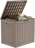36 Gallon Outdoor Deck Box, Lockable Waterproof Outdoor Storage Boxes For Garden Tools,Indoor Cushions,Accessories Outside Storage Resin Weatherproof Container(Grey) by MAIUSCOLI