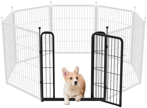FXW Add-On Gate Panel for Outdoor Dog Playpen, 32" H, Black, Patented by FXW