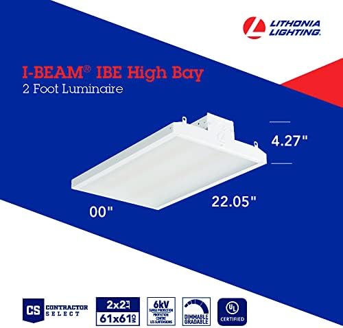 Lithonia Lighting I-BEAM LED High Bay Light, Dimmable, 12000 Lumens, 5000K - Image 5