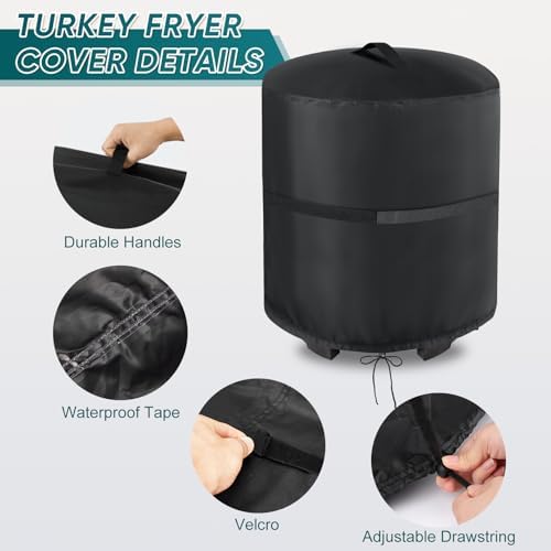 21" Grill Cover for Charbroil The Big Easy Turkey Air Fryer - Image 3
