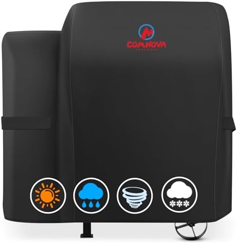 Comnova Grill Cover for Pit Boss 700FB - 600D Wood Pellet Smoker Cover for Pitboss Waterproof & Heavy Duty, Premium Pellet BBQ Cover for Pit Boss 400FB, 700FB, Lexington 500, Pro 600 and Z Grill 550B by MCOMNOVAOUTDOORS