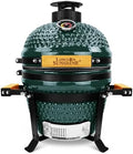 London Sunshine 13-Inch Ceramic Kamado Grill, Waterproof Vent Cap, Green by LondonSunshine