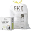 EKO Easy-Dispense Roll 100 Count Extra-Strong Drawstring Kitchen Trash Bags – 8 Gallon Garbage Bags (30.3L) 1 pack, Code F-1 Slim Fit, White by Unknown