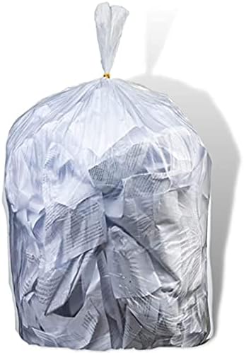 Plasticplace 32-33 Gallon Trash Bags │ 16 Microns │ Clear High Density Garbage Can Liners │ 33” x 40” (250 Count) - Image 2