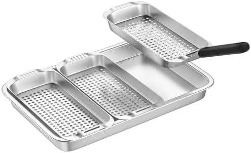 G.a HOMEFAVOR Grill Basket Set, BBQ Grill Tray, 3-Piece - Image 4