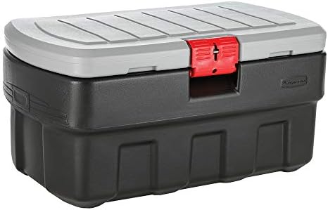 Rubbermaid ActionPacker Lockable Storage Box, 35 Gal, Grey and Black, Outdoor, Industrial, Rugged by Rubbermaid