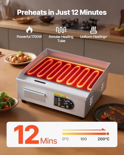 VEVOR Commercial Electric Griddle, 18", Countertop Flat Top Griddle - Image 3