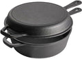 Vivicreate 2 in 1 Cast Iron Dutch Oven Pot with Skillet Lid Pre Seasoned Multi Cooker for Baking Frying Roasting Camping Compatible with All Stoves olla de hierro fundido sartén by Vivicreate