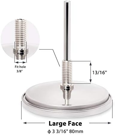 BBQ Thermometer Gauge, 2 Pack, 3 3/16 inch Large Dial Temp Gauge - Image 2