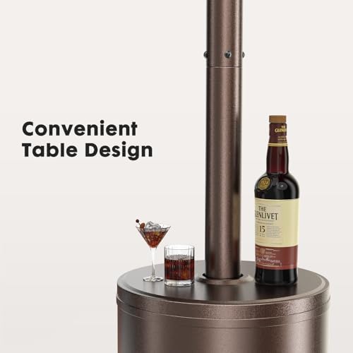 OLIXIS 48,000 BTU Patio Heater Outdoor Propane Heater with Sandbox Wheels - Image 5
