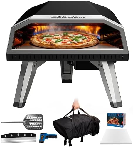ECOWELL 12 inch Gas Pizza Oven Outdoor Propane, Portable Pizza Oven by ECOWELL