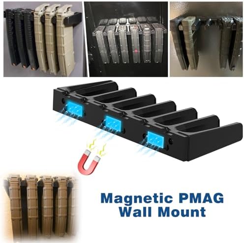 Aoanoko PMAG Rack Wall Mount,Mag Holder|AR Magazine Hodler|Wall Mount Display Mag Storage,Home Magazine Storage Rack,Mag Rack for Gun Safe,Locker,Cabinet,Wall - Image 2