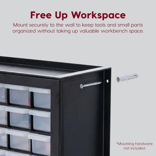IRIS USA 32-Drawer Tool Organizer, Nuts & Bolts, Small Parts, Black - Image 3