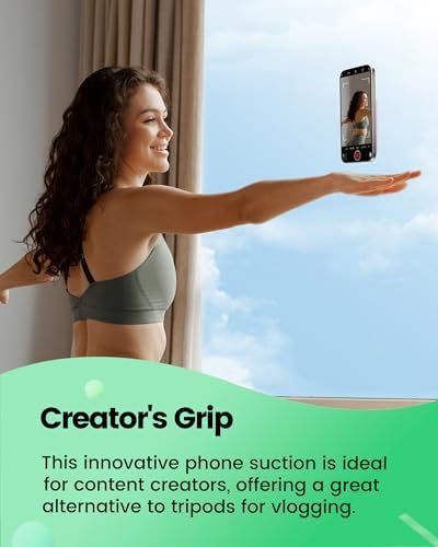 amBand Magnetic Suction Phone Mount Trendy Stocking Stuffers for Men Women Dad Mom Adults, Removable Brown Octo Cup Buddy Sticky Holder for Hands-Free Selfie/Video, Milk Tea - Image 6