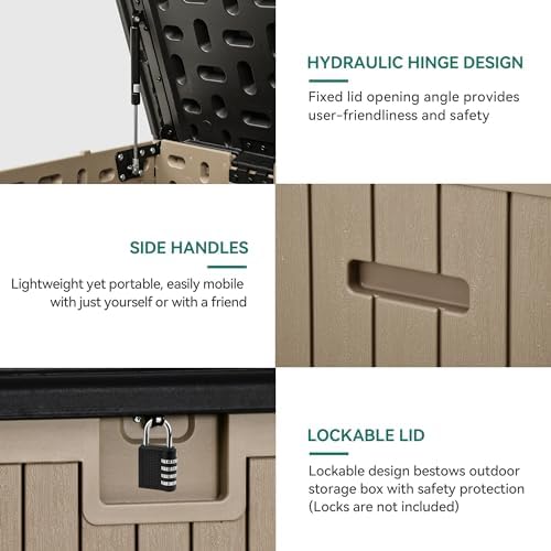 YITAHOME XXL 260 Gallon Large Deck Box - Image 4