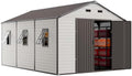 WACASA 10x14 FT Large Resin Plastic Outdoor Storage Shed, Floor Included by WACASA