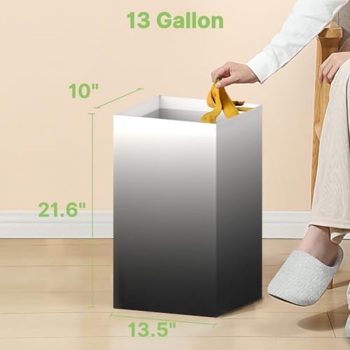 Magicheap 13 Gallon Disposable Trash Cans, 4 Pack, Black Gradient - Image 2