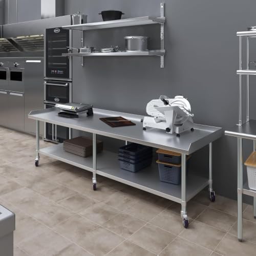96" x 30" Stainless Equipment Stand, 375 lb + Casters - Express KitchQuip - Image 7