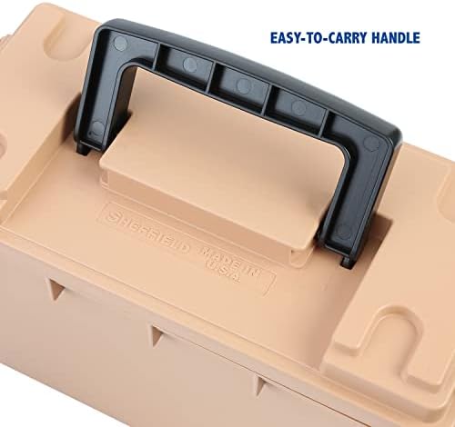 Sheffield 12627 Ammo Box Made in USA Stackable Lockable Ammo Storage Box, Standard Single (Pack of 6) - Image 7
