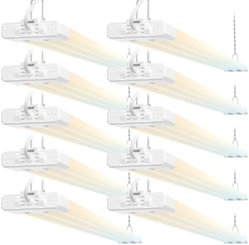 JESLED LED Shop Lights 4FT, 3CCT Selectable 50W 7500LM, Linkable, ETL by JESLED