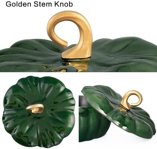 Flavehc Pumpkin Dutch Oven Pot with Lid 3.8 Qt, Enameled Cast Iron, Halloween Decor - Image 3