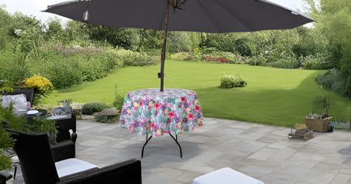 SUQ I OME Patio Tablecloth, Pineapple, 60'' Round with Zipper - Image 3