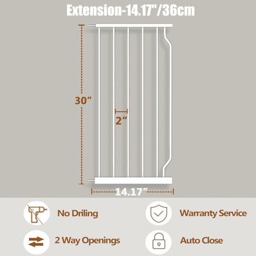 Fairy Baby Fairy Baby Walk Through Baby Gate Auto Close White Child Safety Gates Extension - Image 2