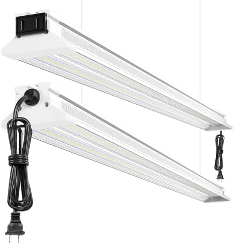 60W 4 Foot Led Shop Lights 2Pack Linkable Ceiling Or Hanging Mount for Shop by ELEKICO