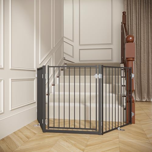 No Pawblems Freestanding Dog Gate with Door for Indoor & Outdoor, 30'' Tall by NoPawblems