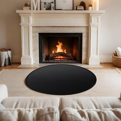 Garvee 36'' Fire Pit Mat, Double-Sided Fireproof Under Grill Deck Protector Mat, Round BBQ Fireplace Pad for Patio, Indoor Outdoor Use, Waterproof/Oil-Proof/Reusable, Black - Image 7