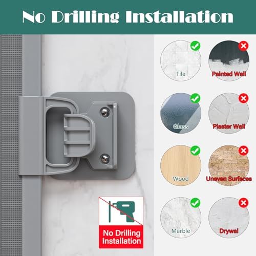 Retractable Baby Gate for Stairs, Dog Gate Indoor 55" Wide × 34" Tall Gray. - Image 4