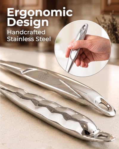 Zulay Kitchen Stainless Steel Serving Spoon - 11.5” Large Cooking & Serving Spoon with Ergonomic Handle - Durable, Rust-Resistant & Dishwasher Safe Kitchen Utensil for Cooking and Buffets - Image 4