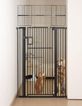No Pawblems 71" Extra Tall Pet Gate, 29"-43" Wide Pressure Mounted, Black by NoPawblems