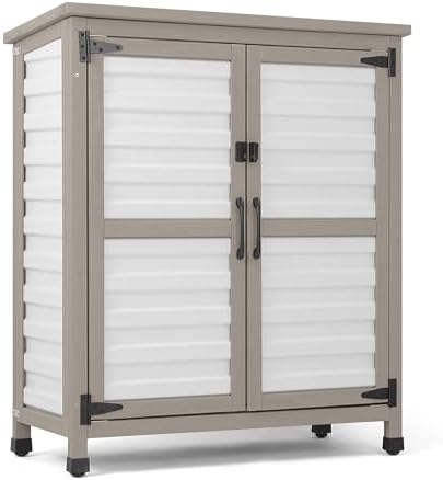 Gowoodhut Outdoor Storage Cabinet with Shelve Garden Patio Tool Storage by Gowoodhut