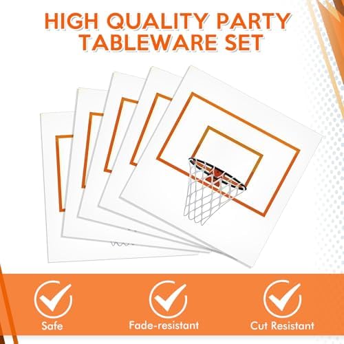 40PCS Basketball Plates and Napkins Party Decorations Supplies - Image 4