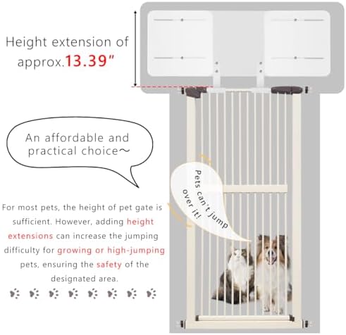 Lumizone Pet Gate Height Extension Kit 13.4" H White - Image 4