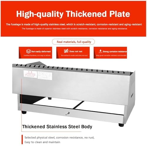 Gas Griddle LPG Commercial Stainless Steel Heavy Duty Restaurant Outdoor Griddle Gas Baking Plate Burger Grill Large Non-Stick Burners Flat Hot Plate and Can Cook for Medium to High Volumes(720) - Image 6